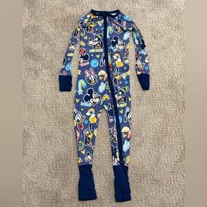 Disney x Little Sleepies Bamboo Zippy Pajamas | 3T | Mickey & Friends